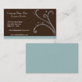 Bruin en Blauwgroen acrylvormig Visitekaartje (Voorkant / Achterkant)