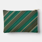 Bruin en Blauwgroen gestreept klein accessoirezakj Etui (Achterkant)