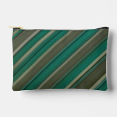 Bruin en Blauwgroen gestreept klein accessoirezakj Etui (Voorkant)