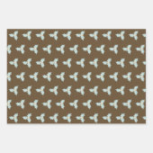 Bruin en Blauwgroen gnome | Kerstfeestdag Inpakpapier Vel (Voorkant 3)