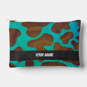 Bruin en Blauwgroen Koe Patroon Etui (Voorkant)