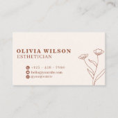 Bruin en Bleek Geel Esthetisch Modern Esthetisch Visitekaartje (Voorkant)