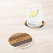 Bruin- en bloedhoutstripes zandsteen onderzetter (Zijkant)