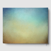 Bruin en Blue Ombre Wedding Guestbook Gastenboek (Achterkant)