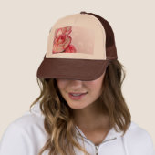 bruin en bruin-Pet licht roze Roos Trucker Pet (In situ)