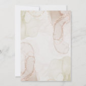 Bruin en crème bloem bruiloft uitnodiging (Achterkant)