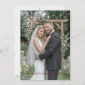 Bruin en crème bloemenbruiloft save the date kaart (Achterkant)