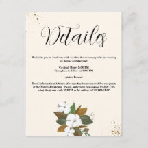 Bruin en Crème Bloemige Trouwdetails met Chic Uits