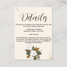 Bruin en Crème Bloemige Trouwdetails met Chic Uits