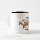 Bruin en Crème Esthetische Koffie Mok (Voorkant links)