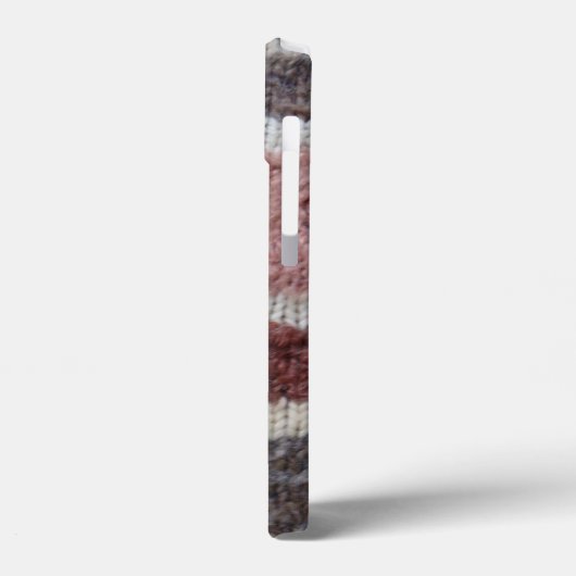 Bruin en crème Retro gebreide strepen Leuk Case-Mate iPhone Case (Achterkant / Links)