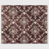 Bruin- en crèmekleurpatroon cadeaupapier (Vlak)
