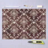 Bruin- en crèmekleurpatroon tissuepapier (Craft)