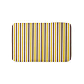 Bruin en geel gestreepte patroon modern badmat (Voorkant)