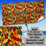 Bruin- en geel jaarblad strandlaken<br><div class="desc">Brown Autumn Leaves - zie meer geweldige design in mijn winkel.</div>