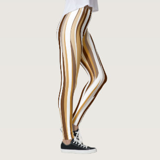 Bruin en geel leggings