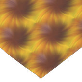 Bruin en geel wervelen Abstract patroon Korte Tafelloper (Hoek)