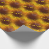 Bruin en geel wervelt Abstract gepersonaliseerd Cadeaupapier (Hoek)