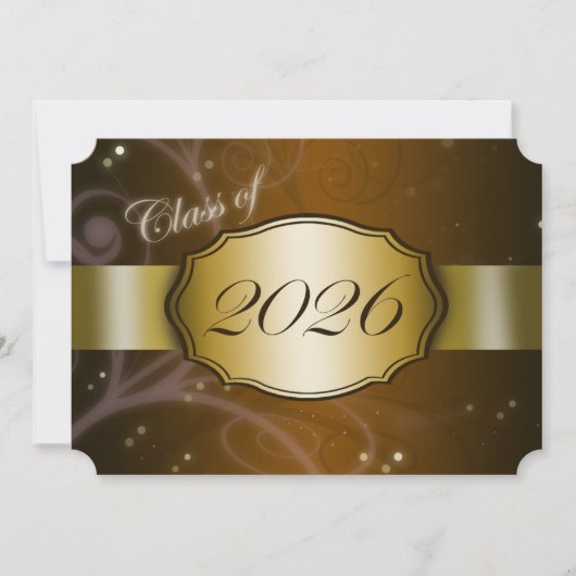 Bruin en Goud Afstuderen 2026 Kaart (Voorkant)
