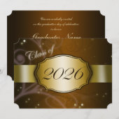 Bruin en Goud Afstuderen 2026 Kaart (Voorkant / Achterkant)
