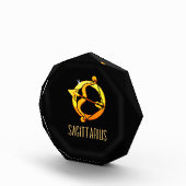 Bruin en goud Boogschutter sterrenbeeld zwart Fotoblokken (Rechts)