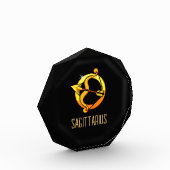 Bruin en goud Boogschutter sterrenbeeld zwart Fotoblokken (Links)