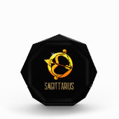 Bruin en goud Boogschutter sterrenbeeld zwart Fotoblokken (Voorkant)