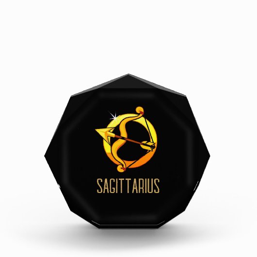 Bruin en goud Boogschutter sterrenbeeld zwart Fotoblokken (Voorkant)