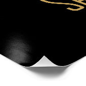 Bruin en goud Boogschutter sterrenbeeld zwart Perfect Poster (Hoek)