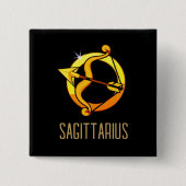 Bruin en goud Boogschutter sterrenbeeld zwart Vierkante Button 5,1 Cm (Voorkant)