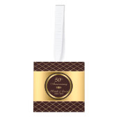 Bruin en Goud Geometrische Vorm - 50ste Jubileum Decoratie (Voorkant)