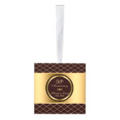 Bruin en Goud Geometrische Vorm - 50ste Jubileum Decoratie (Rechts)