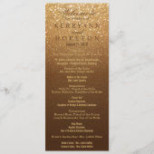 Bruin en Goud Glitter Programma Programmakaart (Voorkant)