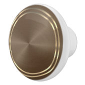 Bruin en goud keramische knop (Rechts)