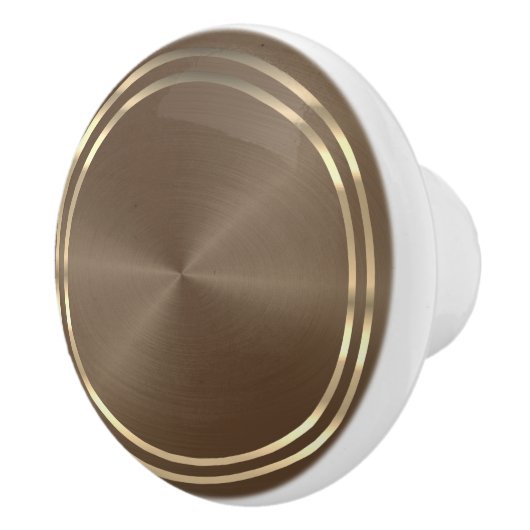 Bruin en goud keramische knop (Rechts)