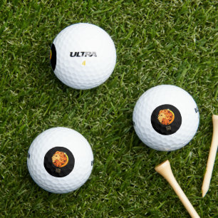 Bruin en goud Leo sterrenbeeld zwart Golfballen