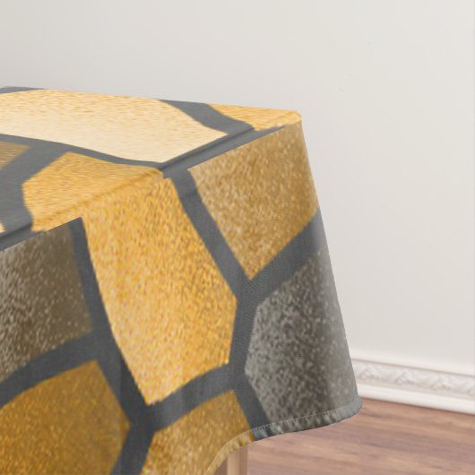 Bruin en Goud Mozaïek Tafelkleed (Voorbeeld)