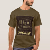 bruin en goud RUGGED GEEK Motherboard Tech T-shirt (Voorkant)