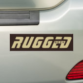 bruin en goud RUGGED GEEK Oxymoron Tech Nerd Bumpersticker (Op auto)