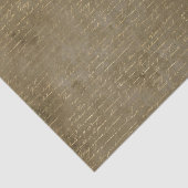 Bruin en Goud Script Tissuepapier (Detail)