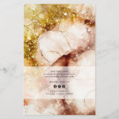 Bruin en Goud Waterverf prijslijst Flyer (Achterkant)