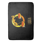 Bruin en goud Weegschaal sterrenbeeld zwart Badmat (Voorkant Verticaal)