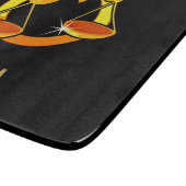 Bruin en goud Weegschaal sterrenbeeld zwart Snijplank (Hoek)