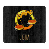 Bruin en goud Weegschaal sterrenbeeld zwart Snijplank (Voorkant)