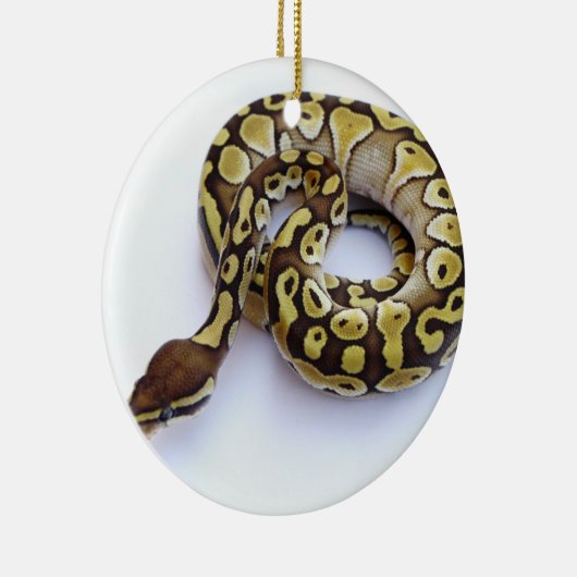 Bruin en goudbal Python 2 Keramisch Ornament (Rechts)