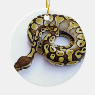 Bruin en goudbal Python 2 Keramisch Ornament