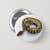 Bruin en goudbal Python 2 Ronde Button 5,7 Cm (Voorkant /achterkant)