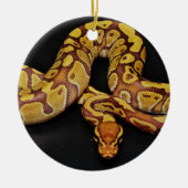 Bruin en goudbal Python Keramisch Ornament (Voorkant)