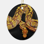 Bruin en goudbal Python Keramisch Ornament (Links)