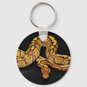 Bruin en goudbal Python Sleutelhanger